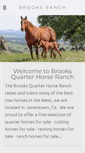 Mobile Screenshot of brooksquarterhorses.com