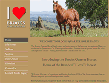 Tablet Screenshot of brooksquarterhorses.com